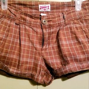 California Brown/Yellow/Blue Plaid Jimmyz Shorts sz 5/6